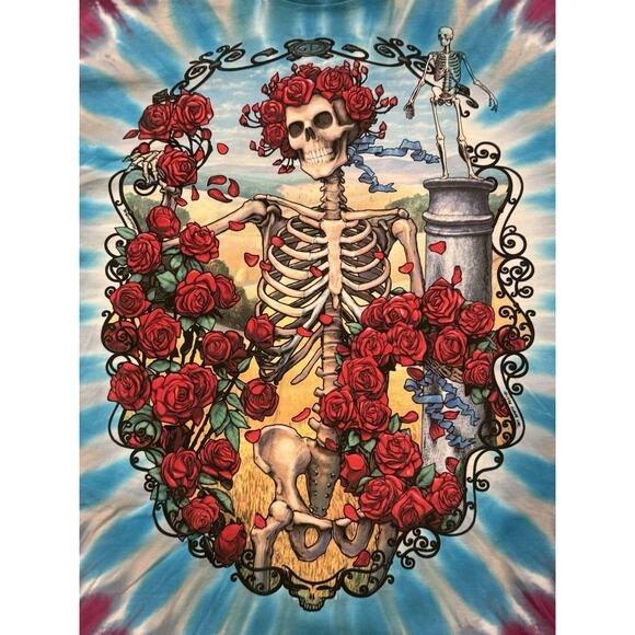 Vintage 90s LIquid Blue GRATEFUL DEAD 1965-1995 T Shirt Men Large Short Sleeve - Picture 2 of 10